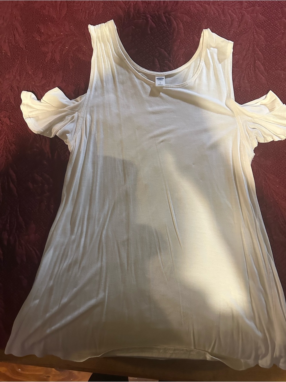 Old Navy Cream Cold-Shoulder Tank Top
